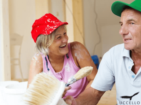 Elderly couple adapting home